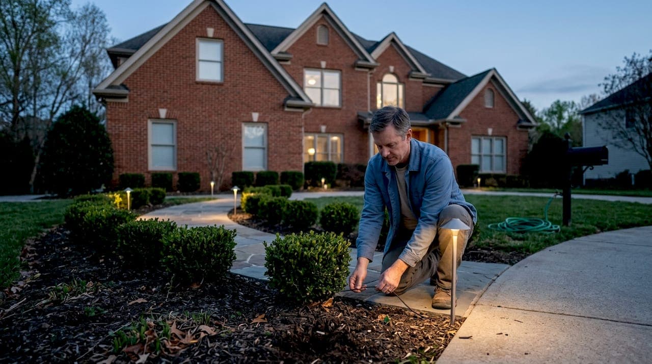 Hidden wiring for outdoor lighting: safe, seamless curb appeal